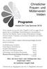 Christlicher Frauen- und Mütterverein Velden. Programm. Herbst 2017 bis Sommer 2018