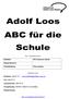 Adolf Loos ABC für die Schule