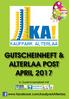 GUTSCHEINHEFT & ALTERLAA POST APRIL In Zusammenarbeit mit.
