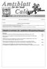 Calau. Inhaltsverzeichnis der amtlichen Bekanntmachungen