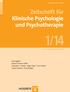 Zeitschrift für Klinische Psychologie und Psychotherapie