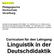 Curriculum für den Lehrgang Linguistik in der Deutschdidaktik
