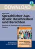 DOWNLOAD. Sprachlicher Ausdruck: und Berichten. Deutsch als Zweitsprache systematisch fördern