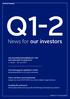 Q1-2. News for our investors HALBJAHRESFINANZBERICHT FÜR DAS GESCHÄFTSJAHR Vermietungsgrad signifikant erhöht. Fokus auf Büro und Einzelhandel