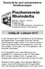 Fischerverein Rheindelta Höchst - Fußach - Gaißau Postfach 0040 A-6973 Höchst