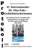 41. Internationales Dr. Otto Fahr - Gedächtnisschwimmen