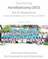 Handballcamp Sponsoring. DJK SF Budenheim In den Sommerferien vom bis Informationsbroschüre für Interessierte und Unterstützer