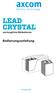 axcom LEAD CRYSTAL Bedienungsanleitung Battery Technology wartungsfreie Bleibatterien