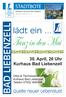 30. April, 20 Uhr Kurhaus Bad Liebenzell