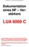 Dokumentation eines NF Verstärkers LUA 6060 C