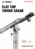 CTT 561a-32 Hd23. FLaT ToP Tower CraNe. Specifications: Capacity at max length: