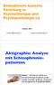 Aktigraphie: Analyse mit Schizophreniepatienten