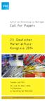 Call for Papers. 23. Deutscher Materialfluss- Kongress 2014