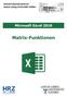 Microsoft Excel 2016 Matrix-Funktionen