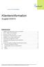 Klienteninformation. Ausgabe 03/2014. Inhaltsverzeichnis