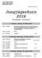 Jungjägerkurs Stundenplan - Kursverlauf. 1. Kurstag: Montag, 04.Jänner 2016