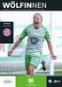 WÖLFINNEN Ausgabe 8 Mo., , 18 Uhr Allianz Frauen-Bundesliga 10. Spieltag AOK Stadion