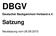 DBGV. Satzung. Deutscher Backgammon-Verband e.v. Neufassung vom