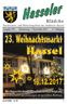 Nachrichten- und Mitteilungsblatt des Stadtteils Hassel Ausgabe 395 Donnerstag, 7. Dezember Jahrgang