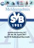 Meldeergebnis. Qualifikationsmeeting bis 30. April 2017 im SVB Hallenbad Bayreuth