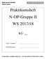 Praktikumsheft N-OP-Gruppe II WS 2017/18