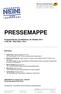 PRESSEMAPPE. Pressekonferenz von Mittwoch, 29. Oktober Uhr, Hotel Stern, Chur. Referenten