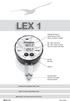 LEX 1. Aktueller Druckwert Actual Pressure Value Valeur de pression actuelle