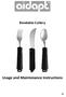 Bendable Cutlery. Usage and Maintenance Instructions