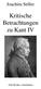 Kritische Betrachtungen zu Kant IV