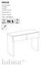 PEROUSE. Dressing table Coiffeuse Tocador Frisierkommode 110 x 42 x 80 cm PERO-CON-AW01-A. 1-2hrs