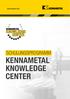 kennametal.com SCHULUNGSPROGRAMM KENNAMETAL KNOWLEDGE CENTER