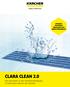 EFFIZIENT HYGIENISCH WIRTSCHAFTLICH UMWELTFREUNDLICH CLARA CLEAN 2.0. Die Innovation in der Unterhaltsreinigung in Österreich exklusiv bei Kärcher
