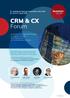 CRM & CX Forum. Keynotes. Inspiration für Kundenbeziehungen im digitalen Wandel dem Wettbewerb ein Kundenerlebnis voraus