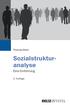 Sozialstrukturanalyse. Thomas Klein. Eine Einführung. 2. Auflage