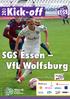 Kick-off. SGS Essen VfL Wolfsburg. Sponsor of the Day. Ausgabe 5 Saison 2017/ Spieltag 19. November 2017
