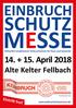 MESSE SCHUTZ EINBRUCH April Alte Kelter Fellbach. Eintritt frei!