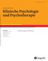 Zeitschrift für Klinische Psychologie und Psychotherapie. Forschung und Praxis