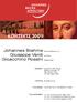 KONZERTE Johannes Brahms Schicksalslied op. 54. Gioacchino Rossini Stabat Mater