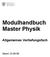 Modulhandbuch Master Physik
