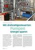 Mit drehzahlgesteuerten. Pumpen. Energie sparen