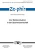 Ze-phir. Zur Stellensituation in der Sportwissenschaft. Daniel Carius & Uli Fehr (Hrsg.) Informationen für den sportwissenschaftlichen Nachwuchs