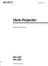 (1) Data Projector. Bedienungsanleitung VPL-CS7 VPL-ES Sony Corporation