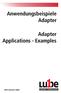 Anwendungsbeispiele Adapter. Adapter Applications - Examples WFD-ADLISTE-ANW