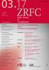ZRFC. Risk, Fraud & Compliance. Prävention und Aufdeckung durch Compliance-Organisationen. 12. Jahrgang Juni 2017 Seiten