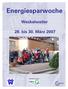 Energiesparwoche Weckelweiler 28. bis 30. März 2007