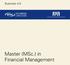 Business 4.0. Master (MSc.) in Financial Management