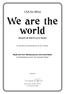 USA for Africa. We are the world. (Bewahrt die Welt für uns re Kinder) für Männerchor und Kinderstimmen ad. lib. und Klavier
