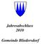 Jahresabschluss Gemeinde Bliedersdorf