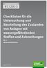 Checklisten für die Untersuchung und Beurteilung des Zustandes von Anlagen mit wassergefährdenden Stoffen und Zubereitungen