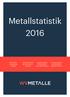 Metallstatistik Gesamtverband der Deutschen Buntmetallindustrie. Wirtschafts- Vereinigung Metalle. Gesamtverband der Aluminiumindustrie